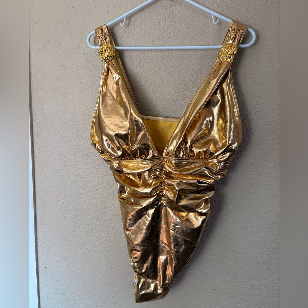 Shiny Gold Metallic Swimsuit
